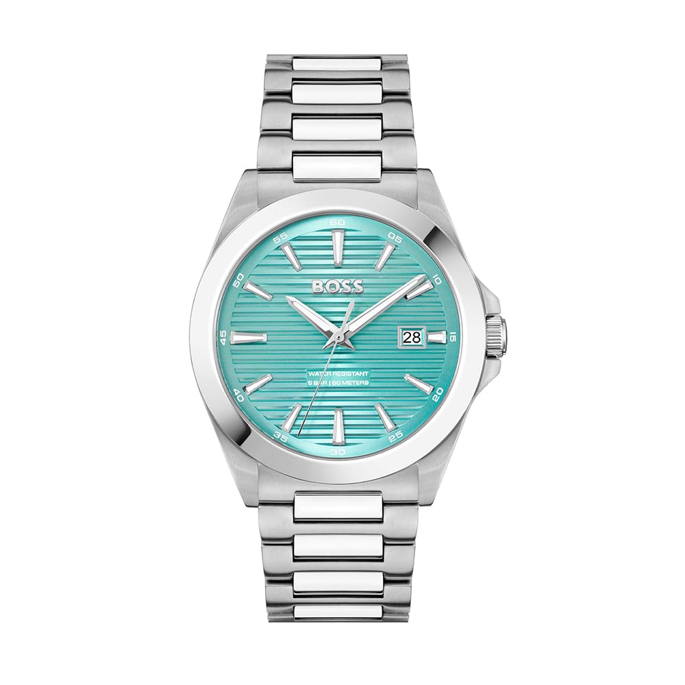 BOSS Montre à Mouvement à Quartz Trois Aiguilles pour Homme Collection Strike avec Bracelet en Acier Inoxydable