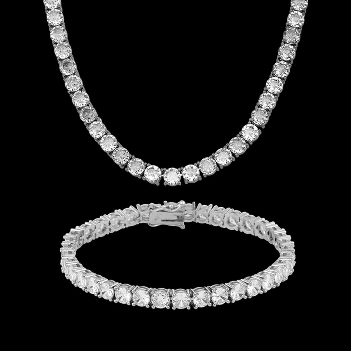 Chaîne de tennis en oxyde de zirconium pour homme et femme, style hip-hop, design minimaliste, collier, bracelet, cadeau à porter au quotidien