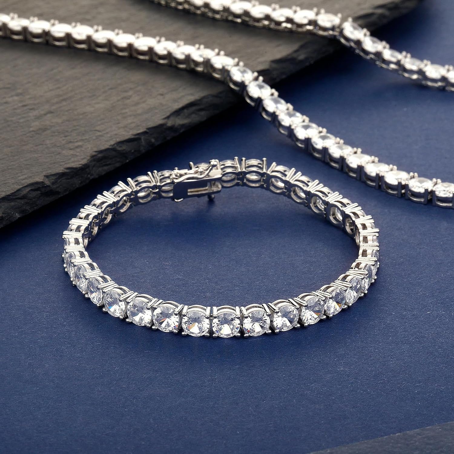 Chaîne de tennis en oxyde de zirconium pour homme et femme, style hip-hop, design minimaliste, collier, bracelet, cadeau à porter au quotidien