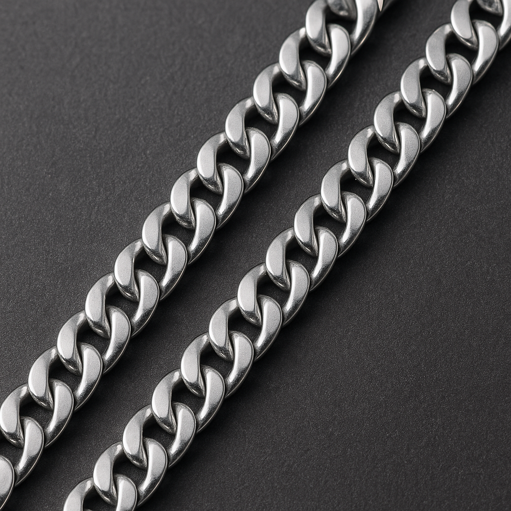 Chaîne Cubaine Homme/Femme en Acier Inoxydable Argent