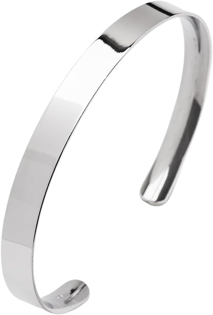 TreasureBay Bracelet jonc en argent sterling 925, Unisexe