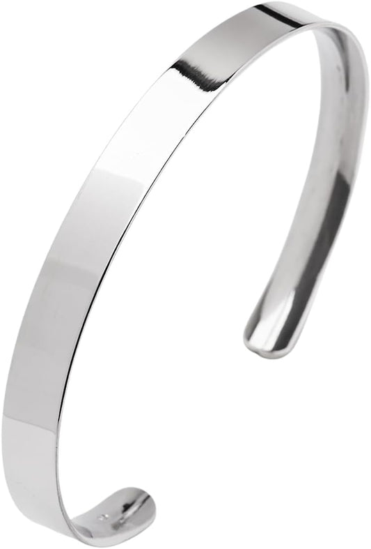TreasureBay Bracelet jonc en argent sterling 925, Unisexe