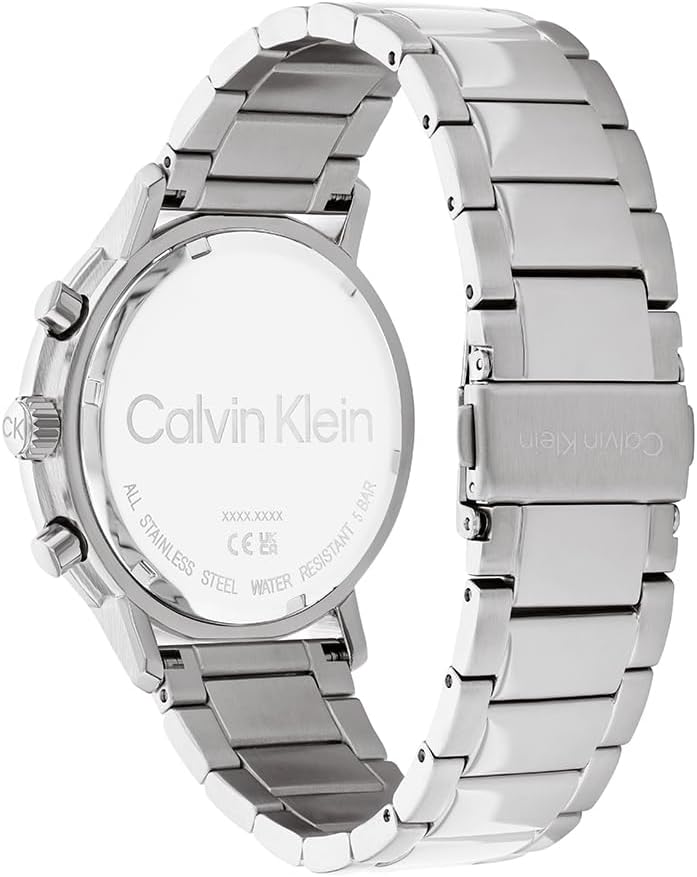 Calvin Klein Montre Analogique Multifunction à Quartz pour Homme Collection Gauge - Disponible avec Bracelet en Acier Inoxydable ou en Cuir