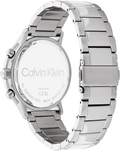 Calvin Klein Montre Analogique Multifunction à Quartz pour Homme Collection Gauge - Disponible avec Bracelet en Acier Inoxydable ou en Cuir
