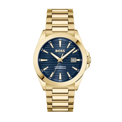 BOSS Montre à Mouvement à Quartz Trois Aiguilles pour Homme Collection Strike avec Bracelet en Acier Inoxydable