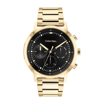 Calvin Klein Montre Analogique Multifunction à Quartz pour Homme Collection Gauge - Disponible avec Bracelet en Acier Inoxydable ou en Cuir