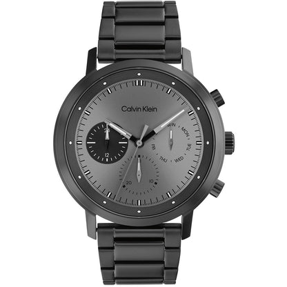 Calvin Klein Montre Analogique Multifunction à Quartz pour Homme Collection Gauge - Disponible avec Bracelet en Acier Inoxydable ou en Cuir