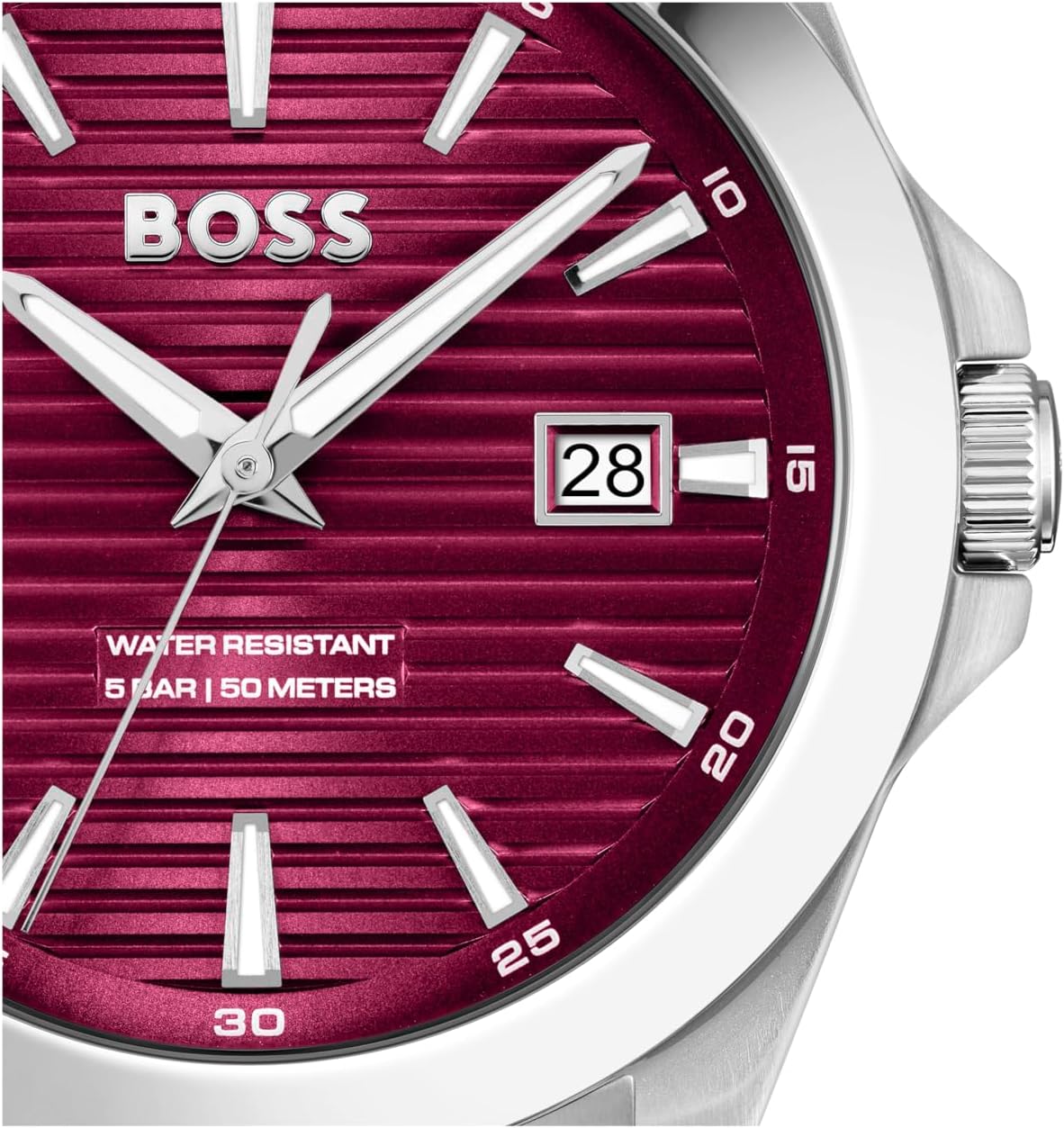 BOSS Montre à Mouvement à Quartz Trois Aiguilles pour Homme Collection Strike avec Bracelet en Acier Inoxydable