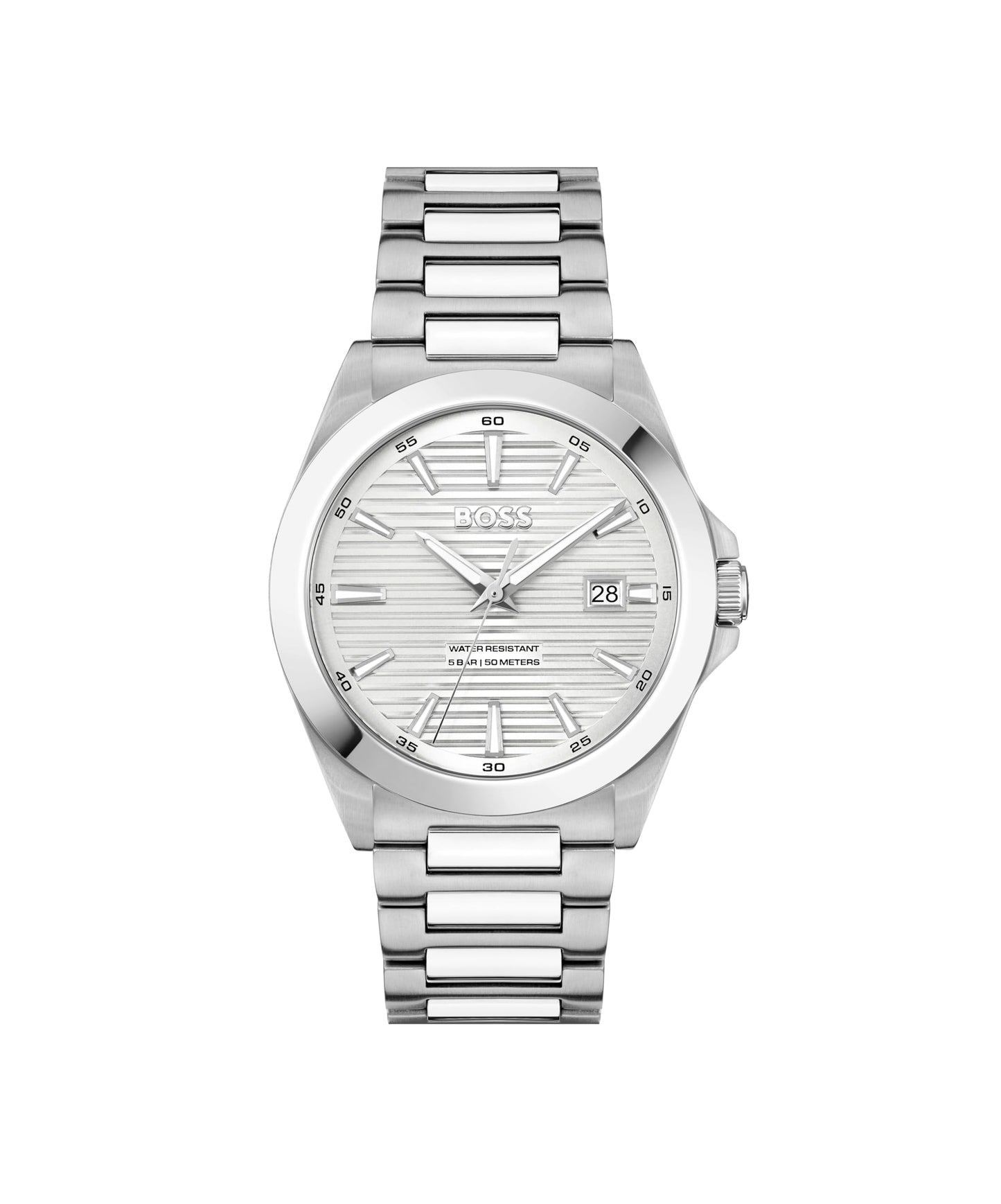 BOSS Montre à Mouvement à Quartz Trois Aiguilles pour Homme Collection Strike avec Bracelet en Acier Inoxydable