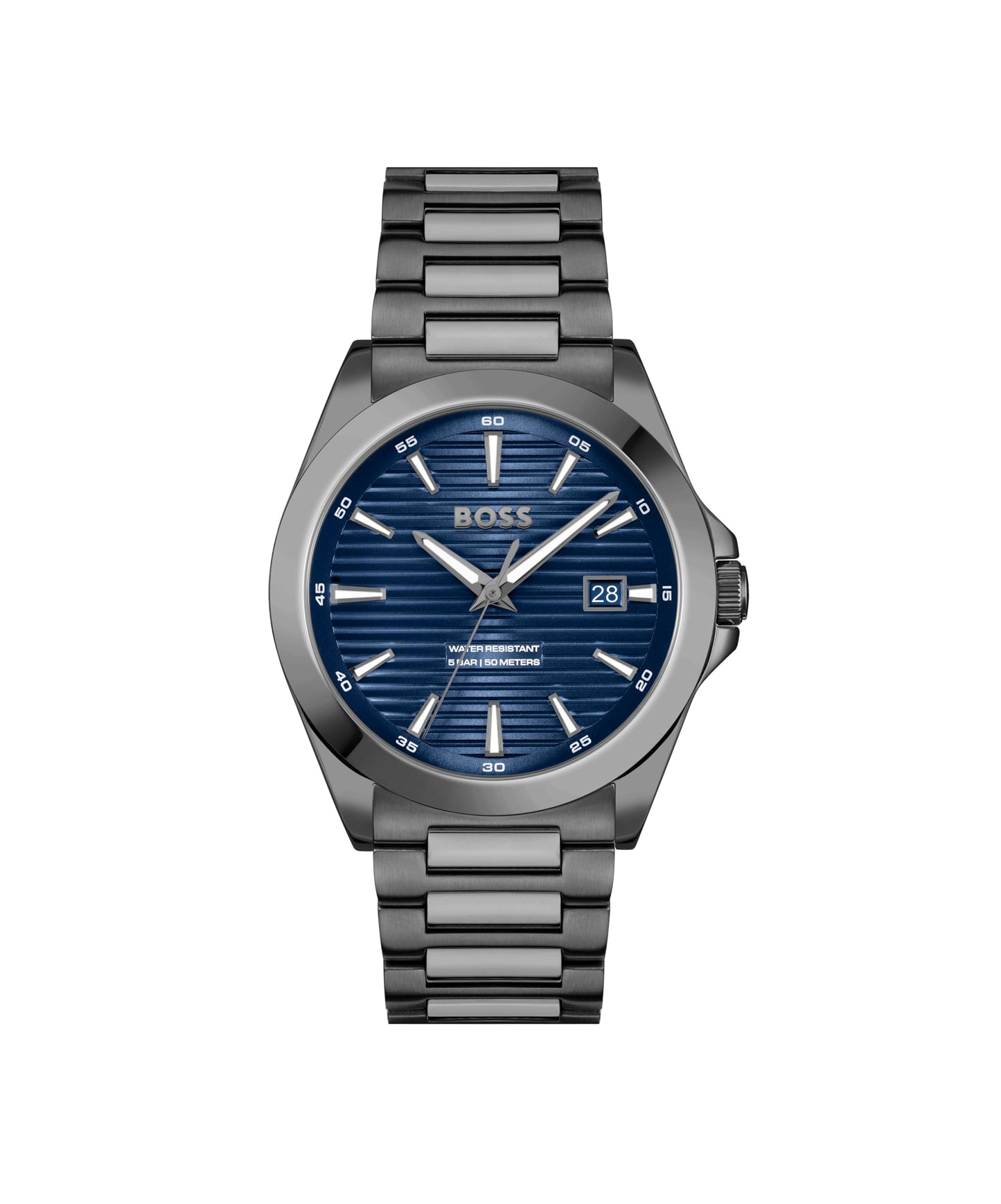 BOSS Montre à Mouvement à Quartz Trois Aiguilles pour Homme Collection Strike avec Bracelet en Acier Inoxydable