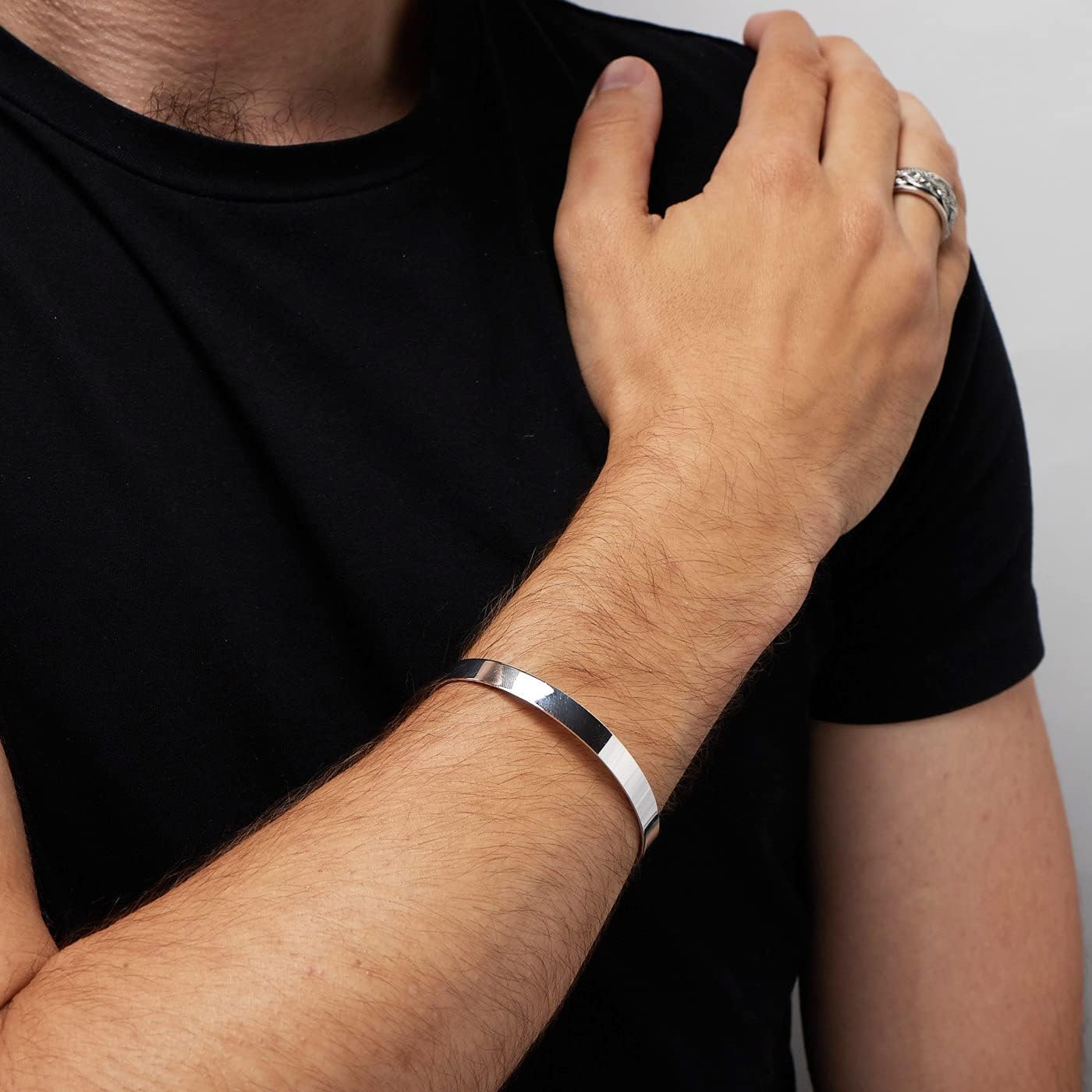 TreasureBay Bracelet jonc en argent sterling 925, Unisexe