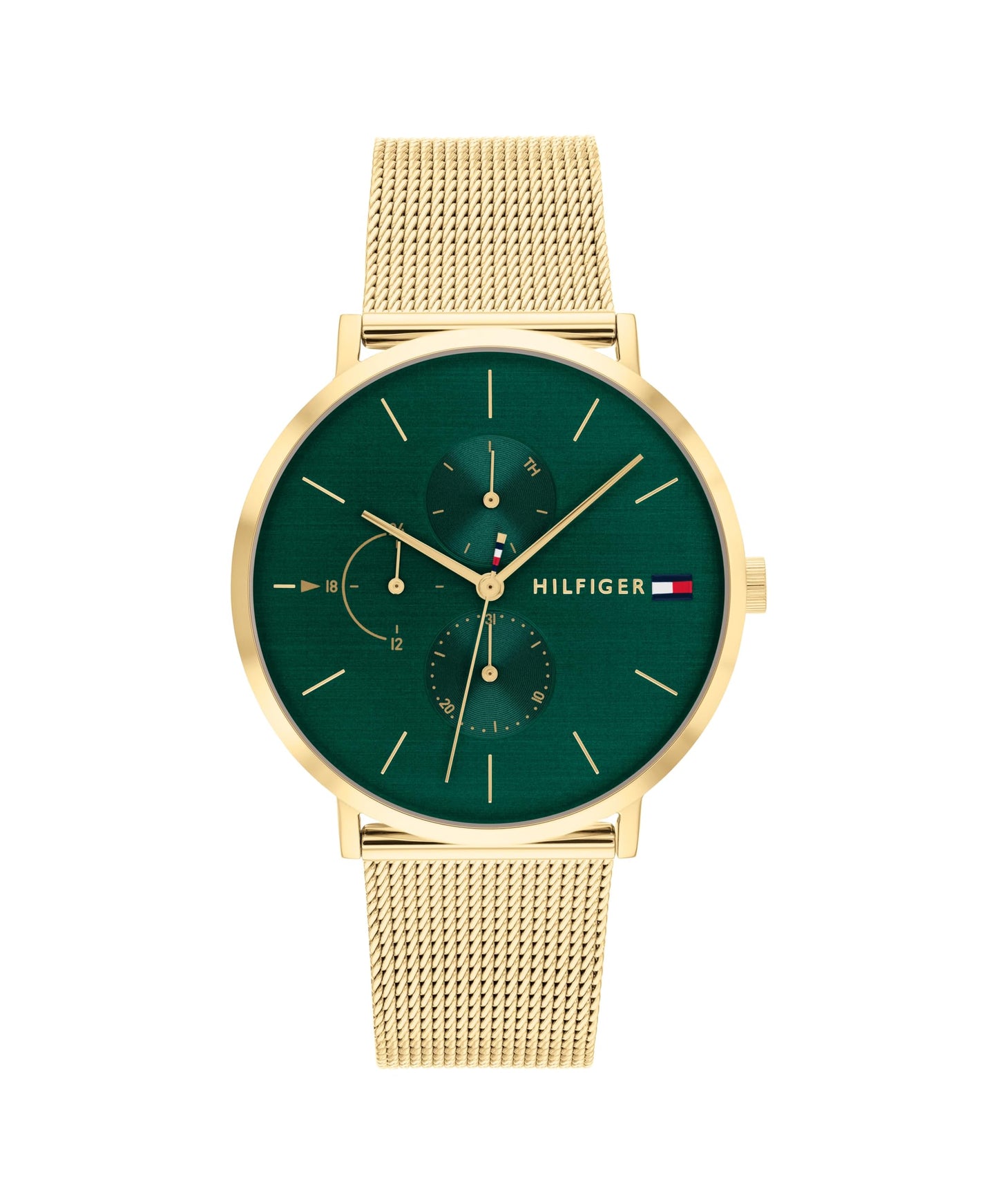 Tommy Hilfiger Montre Multifonction en Quartz pour Femme - 3 sous-Cadrans, Résistante à l'eau 3ATM avec Bracelet en Cuir ou en Acier Inoxydable en Maillons ou en Maille