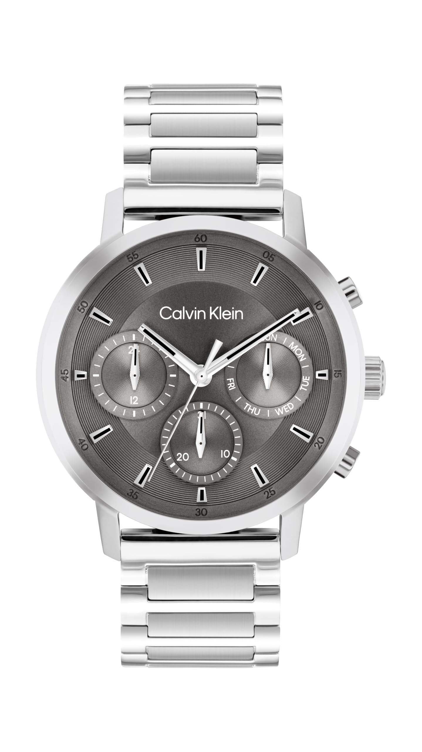 Calvin Klein Montre Analogique Multifunction à Quartz pour Homme Collection Gauge - Disponible avec Bracelet en Acier Inoxydable ou en Cuir