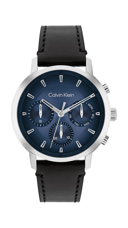 Calvin Klein Montre Analogique Multifunction à Quartz pour Homme Collection Gauge - Disponible avec Bracelet en Acier Inoxydable ou en Cuir